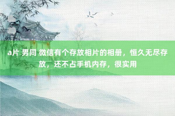 a片 男同 微信有个存放相片的相册，恒久无尽存放，还不占手机内存，很实用