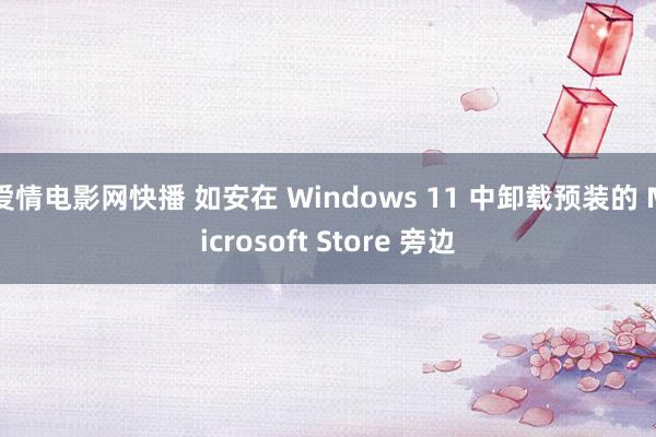 爱情电影网快播 如安在 Windows 11 中卸载预装的 Microsoft Store 旁边